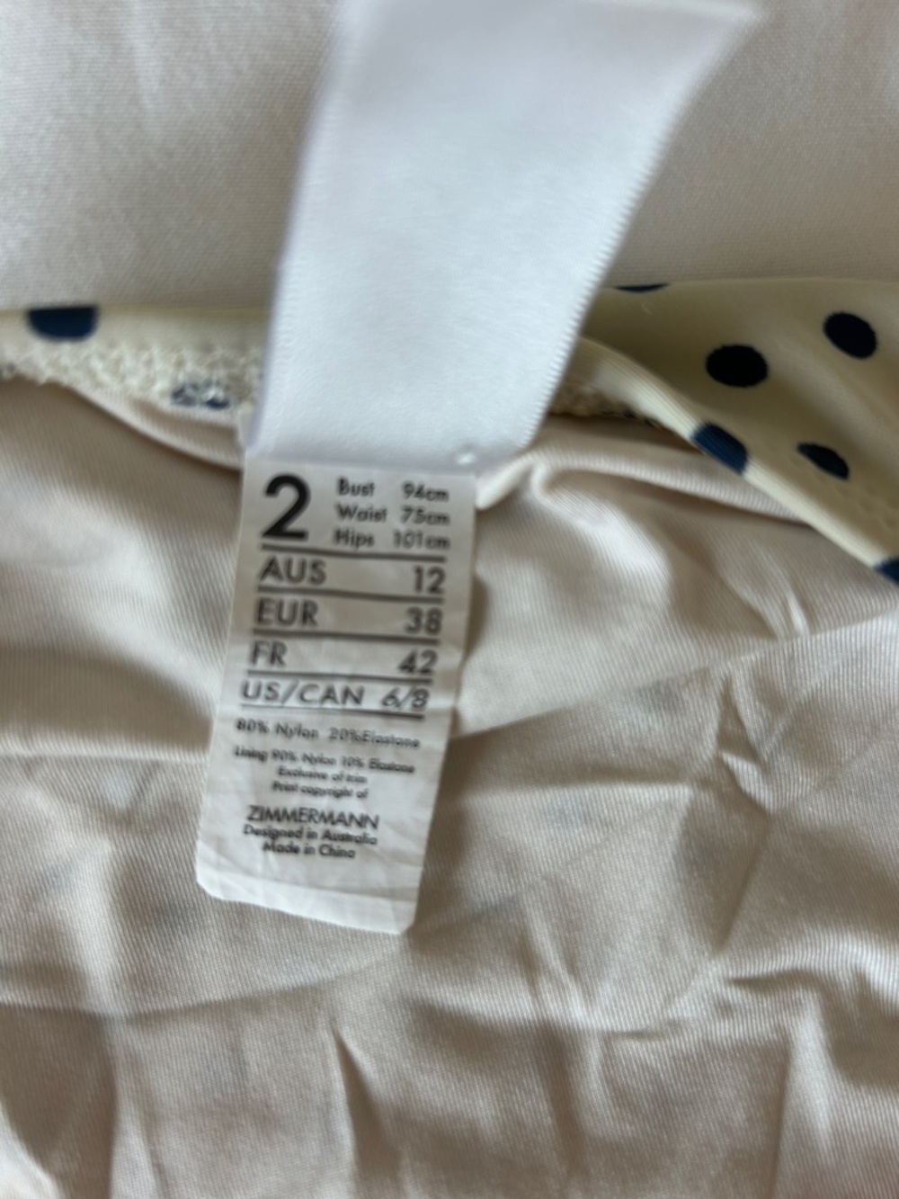 Zimmermann Navy Polka Dot Bikini aus2 Us6 - Picture 7 of 8